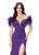 Ashley Lauren 11101 Feathers Off-the-shoulders Scuba Evening Dress
