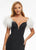 Ashley Lauren 11101 Feathers Off-the-shoulders Scuba Evening Dress