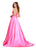 Ashley Lauren 11473 Vestido de fiesta de satén sin tirantes