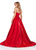Ashley Lauren 11473 Vestido de fiesta de satén sin tirantes