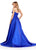 Ashley Lauren 11473 Vestido de fiesta de satén sin tirantes