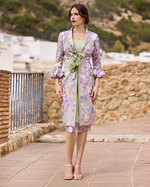 Sonia Pena Couture 1251006 Set dress and Printed Jacket