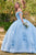Off the Shoulder Floral Ball Gown 15702