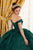 Off the Shoulder Floral Ball Gown 15702