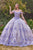 Glitter Floral Embellishment Ball Gown 15704