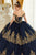 Layered Gold Lace Ball Gown 15705