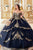 Layered Gold Lace Ball Gown 15711