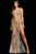Jovani 22298 Vestido ilusión con cuentas doradas desnudas