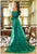 Terani 242M3342 One Shoulder Flowers Appliques Fitted Gown