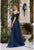 Terani 242M3342 One Shoulder Flowers Appliques Fitted Gown