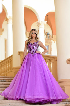 Ava Presley 28579 Basque Waist Ball Gown on SALE