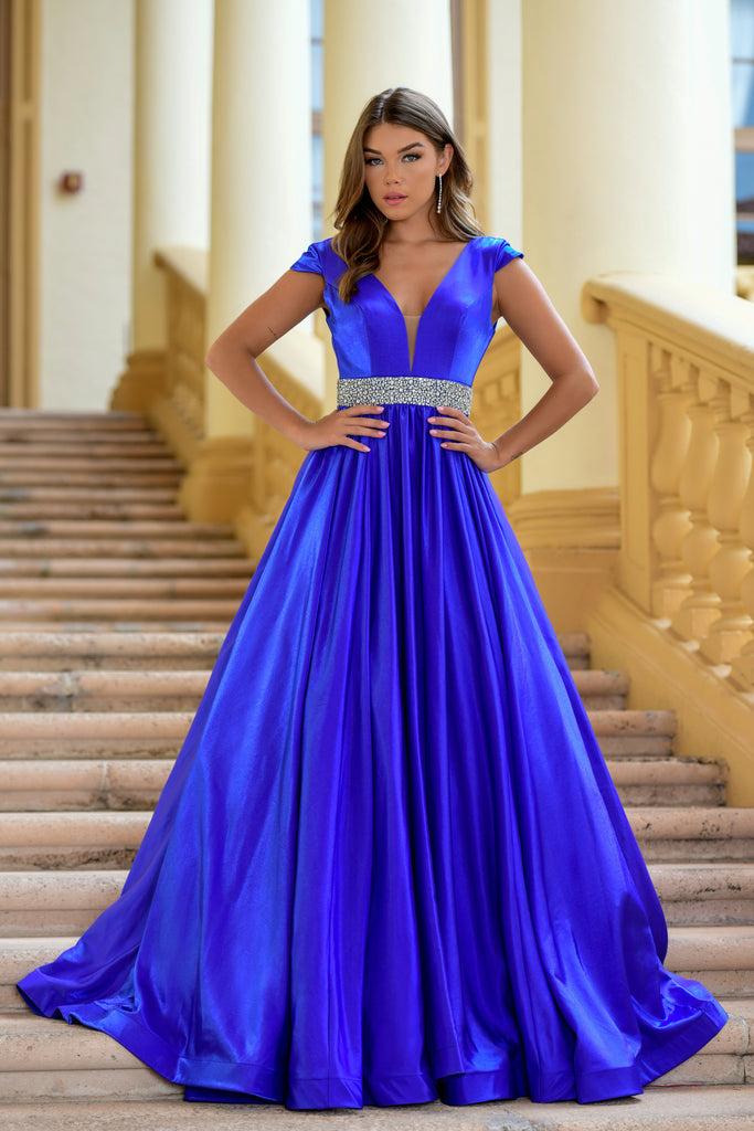 Ava Presley 28580 Plunging Neckline ON SALE SIZE 10 WHITE