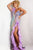 Vestido de fiesta de lentejuelas y plumas de Jovani 38678