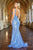 Ava Presley 38866  ON SALE SIZE 4 FUSCHIA  Sleeveless Plunging Neckline Prom Gown