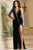 Velvet Gown with Beaded Trim By Jovani 40119
