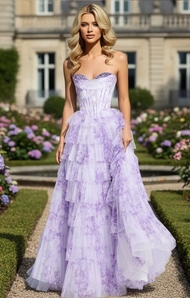 Jovani 47440 Floral Tiered Corset Prom Dress Sparkly Gowns Jovani 47440 Floral Tiered Corset Prom Dress Sparkly Gowns