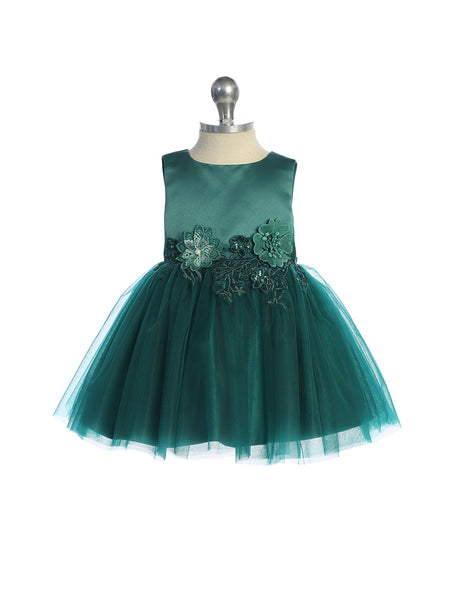 Baby Short Flower Girl Satin Top 5873S Sky Blue / 24M Baby Short Flower Girl Satin Top 5873S Sky Blue / 24M
