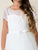 Short Sleeves Illusion Neckline  First Communion Gown 5890