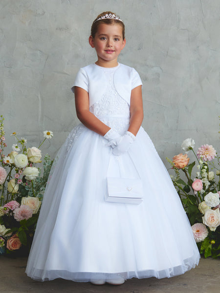 Halter Neckline Lace Bodice First Communion Flower Girl Dress 5924