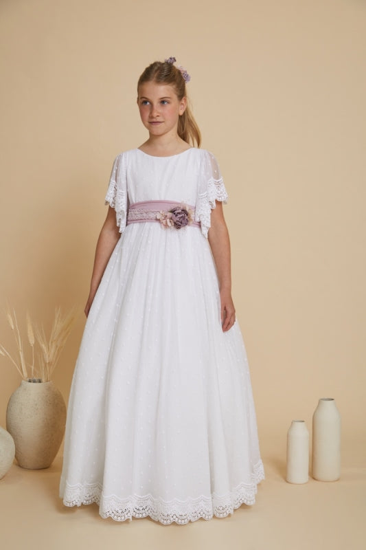 Angel Chic Sleeves Spanish Communion Gown Amaya 617011MD