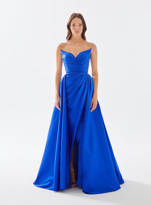 Tarik Ediz 52126 Sweetheart Neck Draped Dress