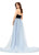 Ashley Lauren 11311 Strapless Velvet Gown with Organza Overskirt