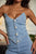Washed Denim Fashion Jumpsuit 7532