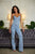 Washed Denim Fashion Jumpsuit 7532