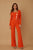 Long Sleeves Red Jumpsuit 3672