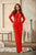 Long Sleeves Red Jumpsuit 3672