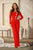 Long Sleeves Red Jumpsuit 3672
