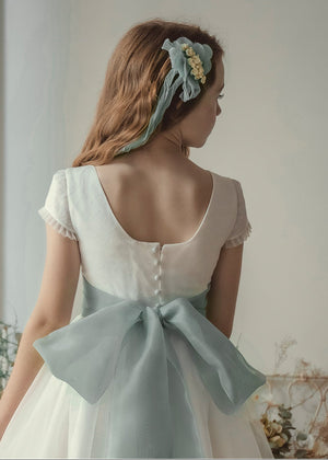 Short Sleeves Spanish Communion Gown X113
