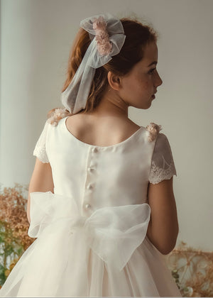 Short Sleeves Spanish Communion Gown X114
