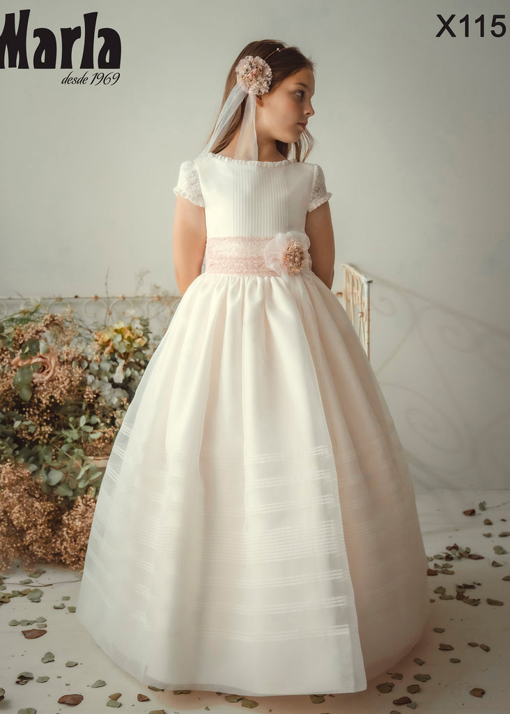 Short Sleeves Spanish Communion Gown X115