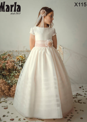 Short Sleeves Spanish Communion Gown X115