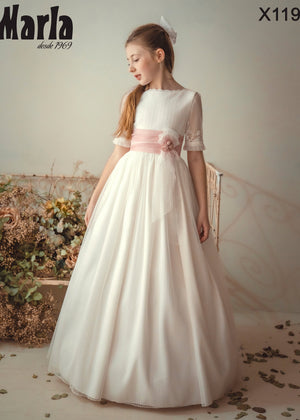 French Sleeves Spanish Communion Gown X119