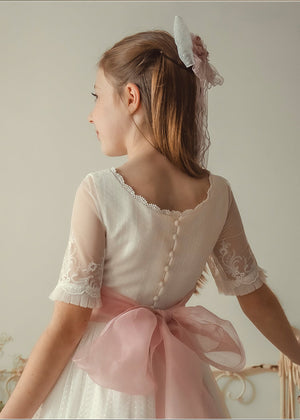 French Sleeves Spanish Communion Gown X119