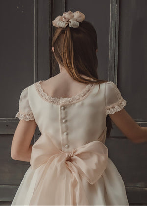 Short Sleeves Spanish Communion Gown Marla X182