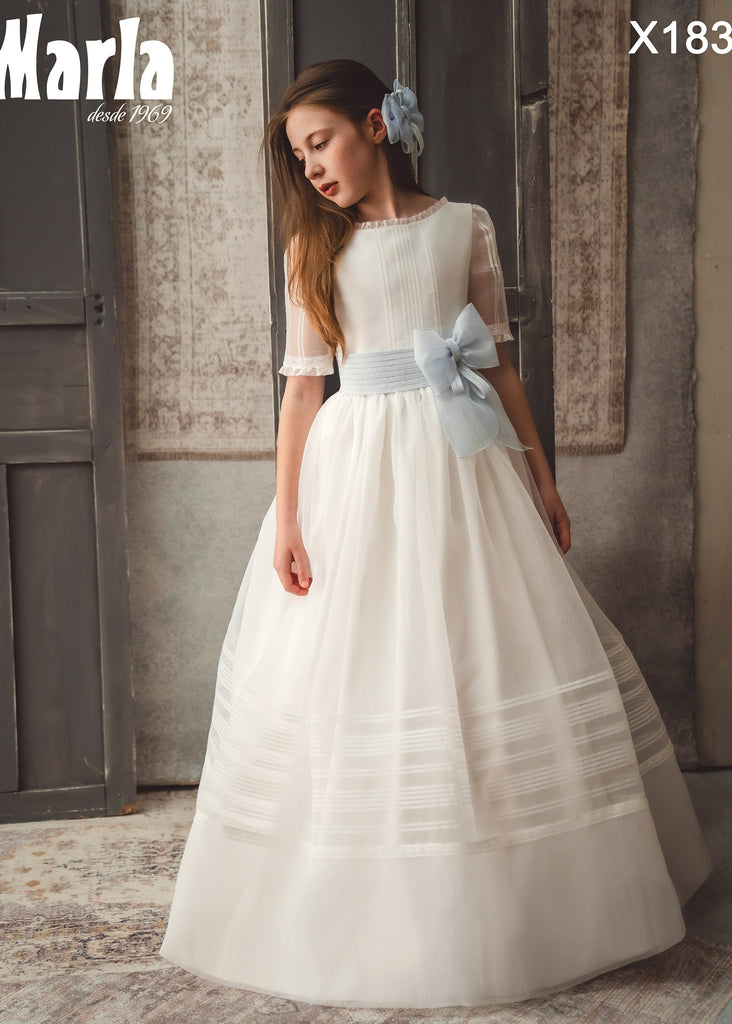 French Sleeves Spanish Communion Gown Marla X183