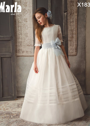 French Sleeves Spanish Communion Gown Marla X183