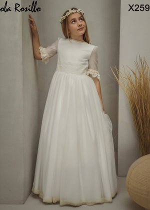 French Sleeves Spanish Communion Gown X259