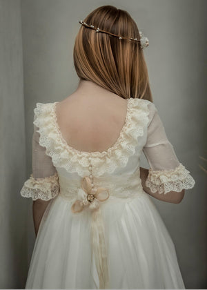 French Sleeves Spanish Communion Gown X259