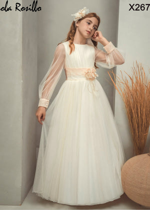 Long Sleeves Spanish Communion Gown X267