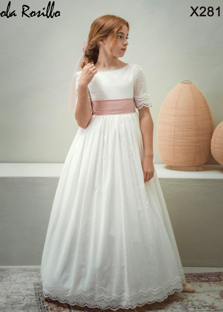 French Sleeves Spanish Communion Gown X281