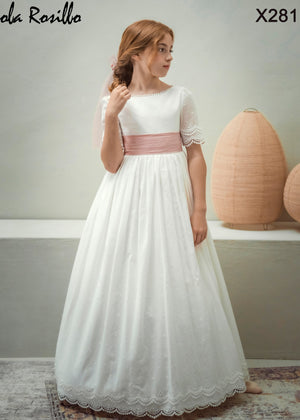 French Sleeves Spanish Communion Gown X281