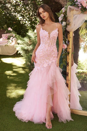 Andrea & Leo A1327 Lace and Tulle Mermaid Dress