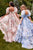 Andrea & Leo A1336 Floral Printed Ruffle Gown