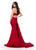 Ashley Lauren 11537 ON SALE RED SIZE 14 One Shoulder Draped Gown