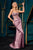 Crystal Embellished Strapless Satin Dress La Divine C161