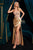 Crystal Embellished Strapless Satin Dress La Divine C161